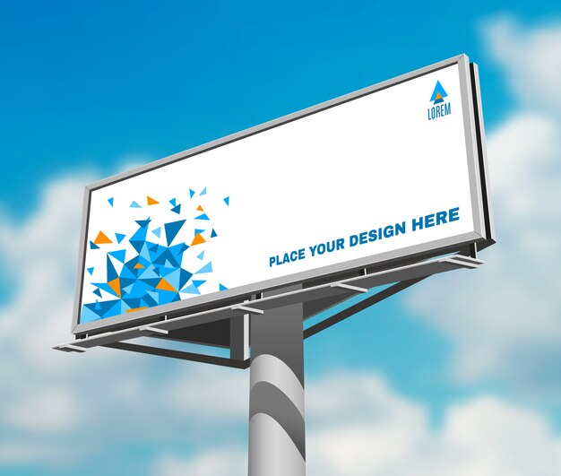 Billboard contre ciel fond jour image