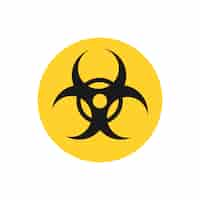 Vecteur gratuit biohazard cercle jaune signe illustration graphique