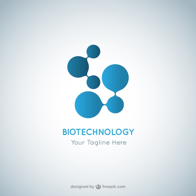 Vecteur gratuit biotechnologie logo