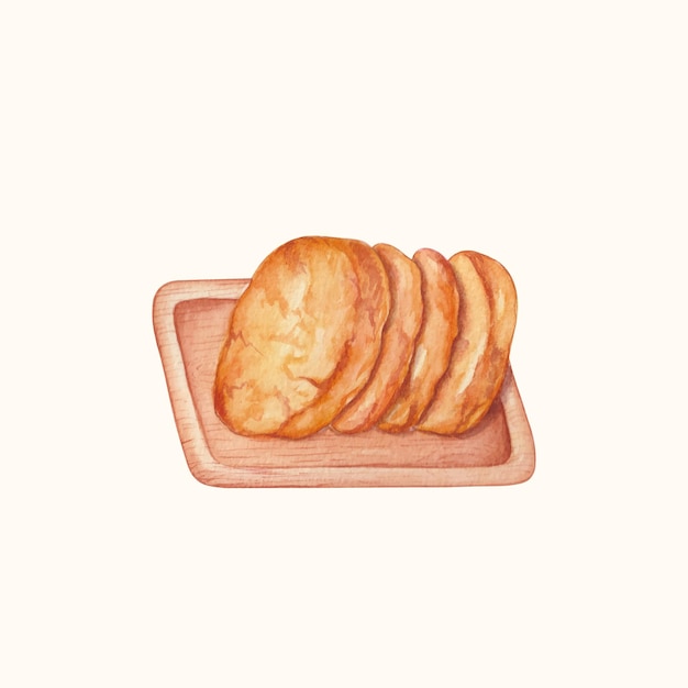 Vecteur gratuit biscuit de riz japonais aquarelle dessiné à la main