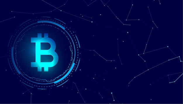 Bitcoin blockchain pièce numérique crypto monnaie concept fond