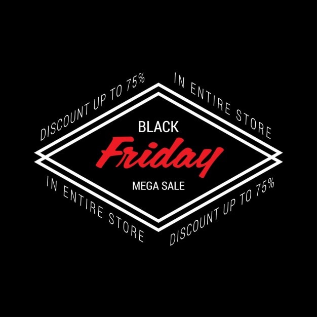 Black Friday Conception D'étiquettes Isométrique