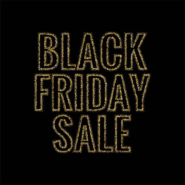 Black Friday Paillettes Vecteur De Conception De Texte