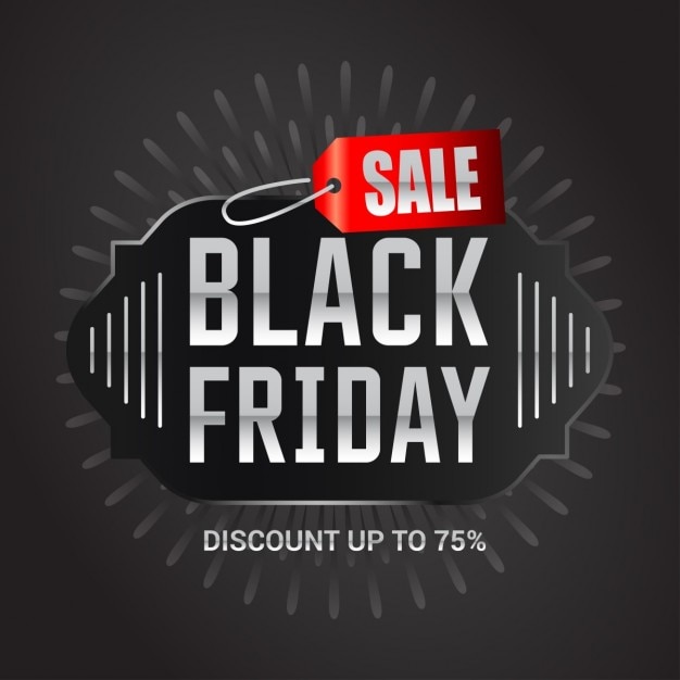 Vecteur gratuit black friday vente ribbon background