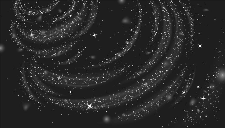 Vecteur gratuit le blanc brille avec la neige et les étoiles scintillantes