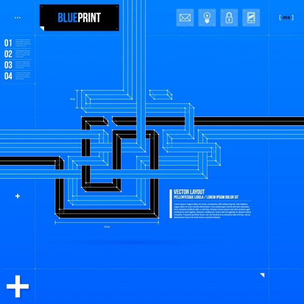 Vecteur gratuit bleu infography template