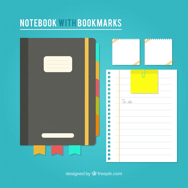 bloc-notes et feuilles Vintage