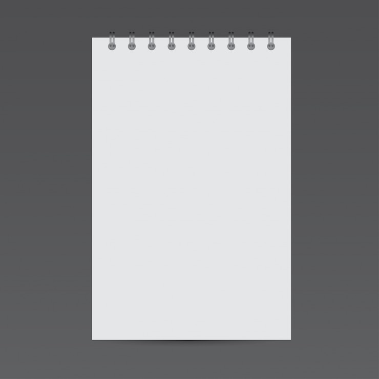 Vecteur gratuit bloc-notes mokeup