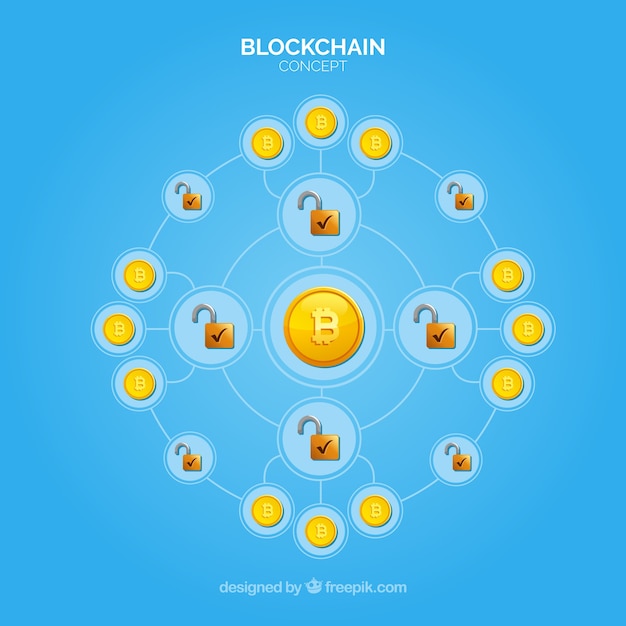 Vecteur gratuit blockchain infographique