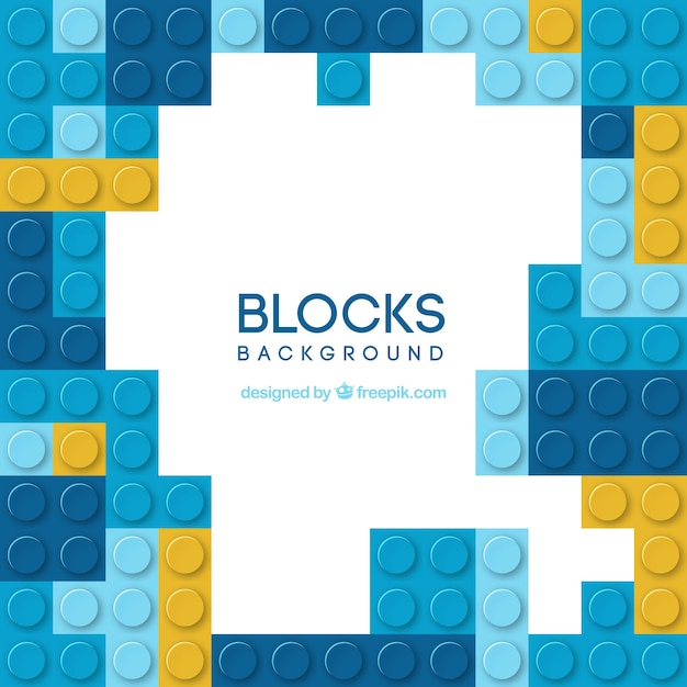 Vecteur gratuit blue blocks background