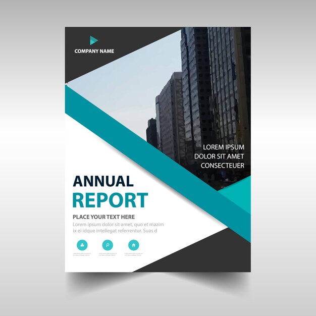 Blue creative annual book book cover template