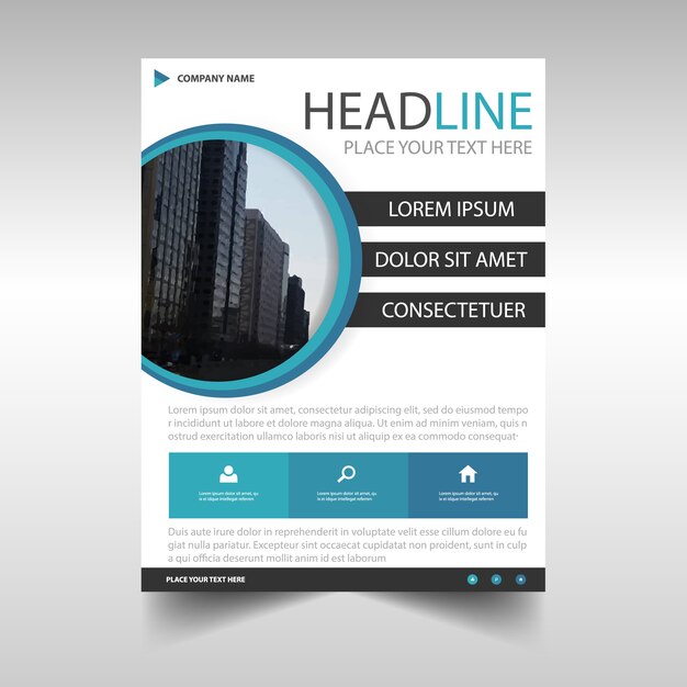 Blue creative annual book book cover template