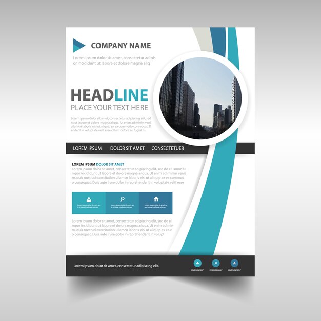 Blue creative annual book book cover template