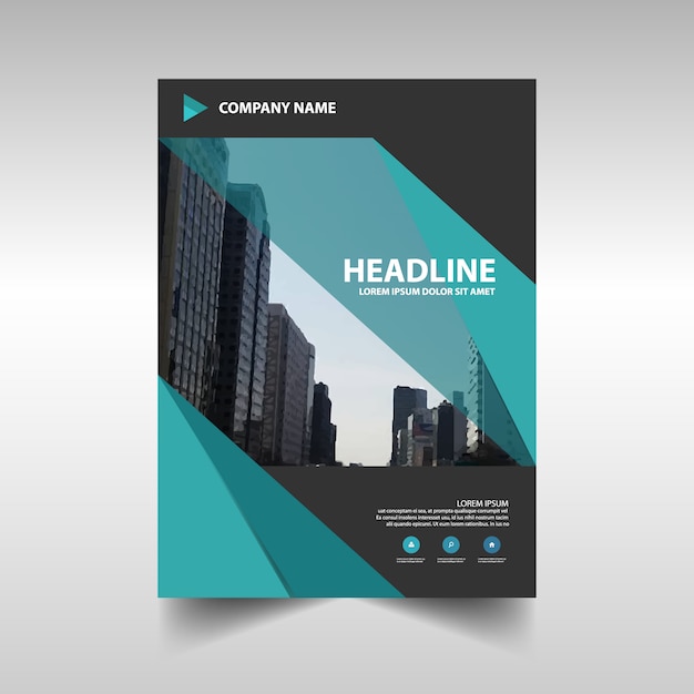 Vecteur gratuit blue creative annual report template