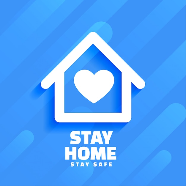 Blue Stay Home Et Design De Fond Sûr