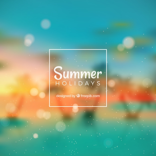 Vecteur gratuit blurred summer backgroung