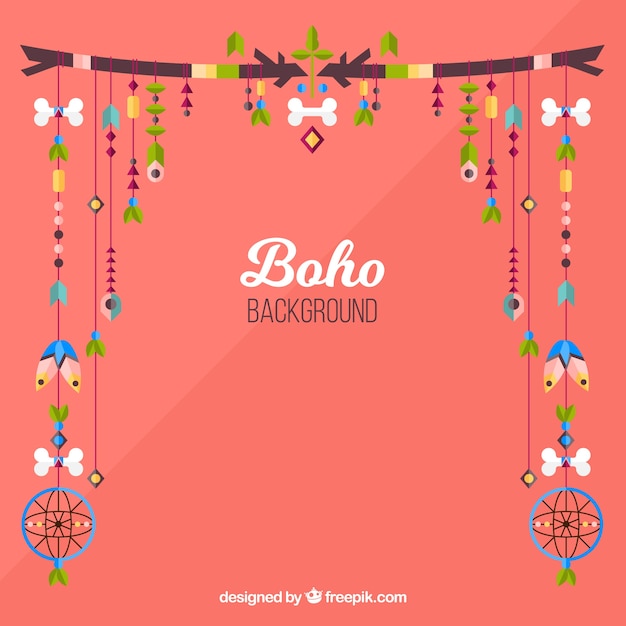 Boho style fond avec un design plat