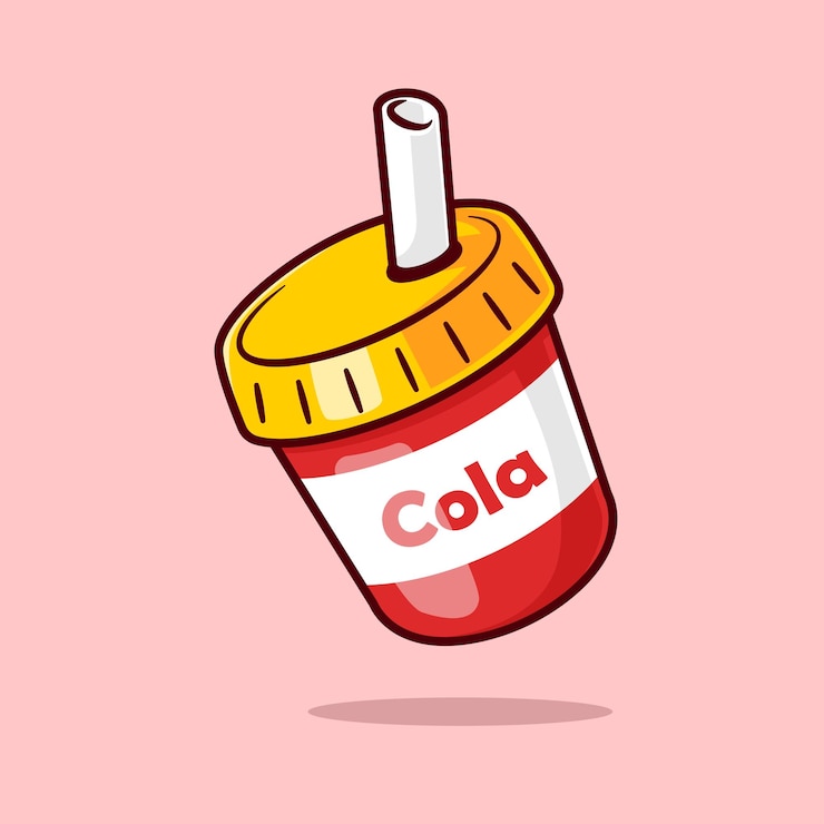 Vecteur gratuit boisson à base de soda vector de dessin animé flottant icon d'illustration boisson objet icon vector plat isolé
