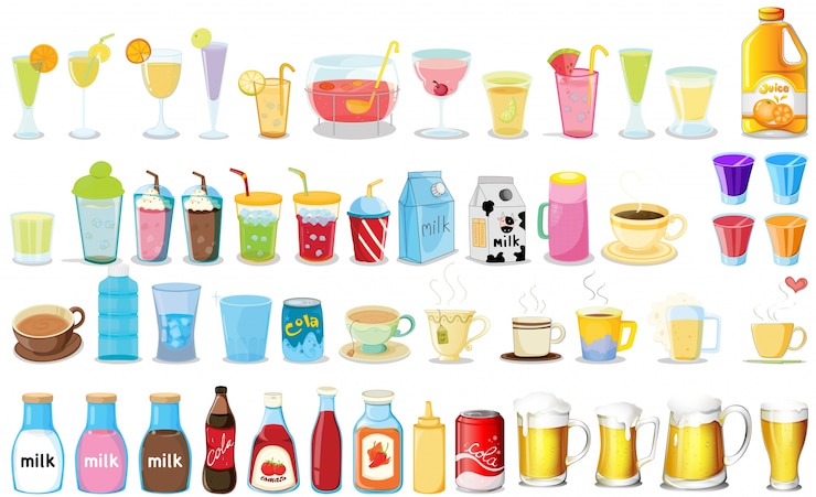 Vecteur gratuit boissons
