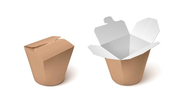 Boîte en carton à emporter pour les nouilles