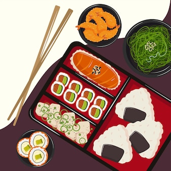 Boîte à lunch typique japonaise