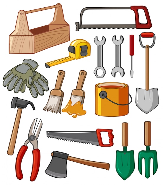 Boîte à Outils Et Illustration De Nombreux Outils