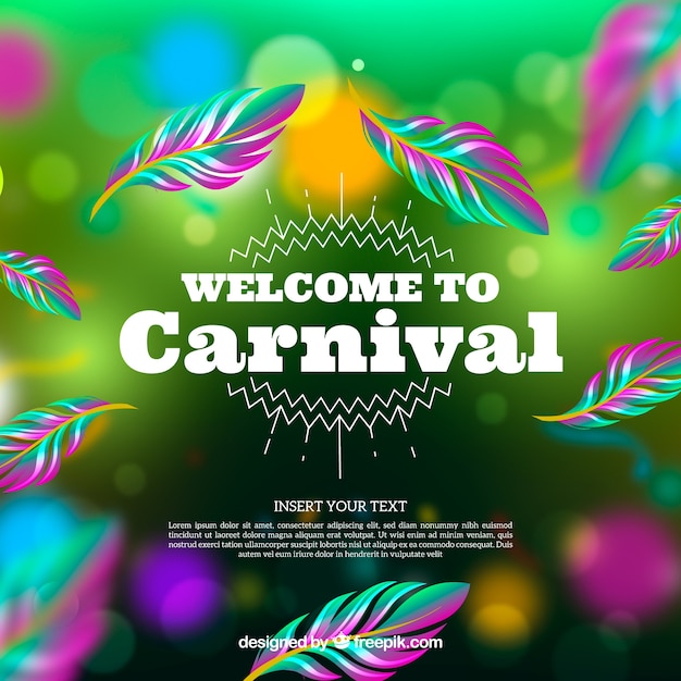 Vecteur gratuit bokeh fond de carnaval