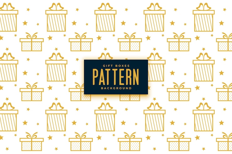 Vecteur gratuit bon anniversaire boîte à cadeaux motif d'arrière-plan pour le papier d'emballage vecteur