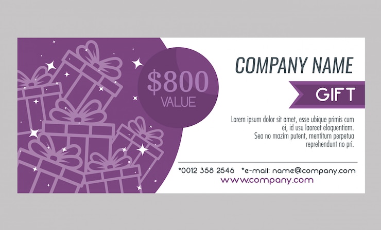 Vecteur gratuit bon cadeau avec vente spéciale