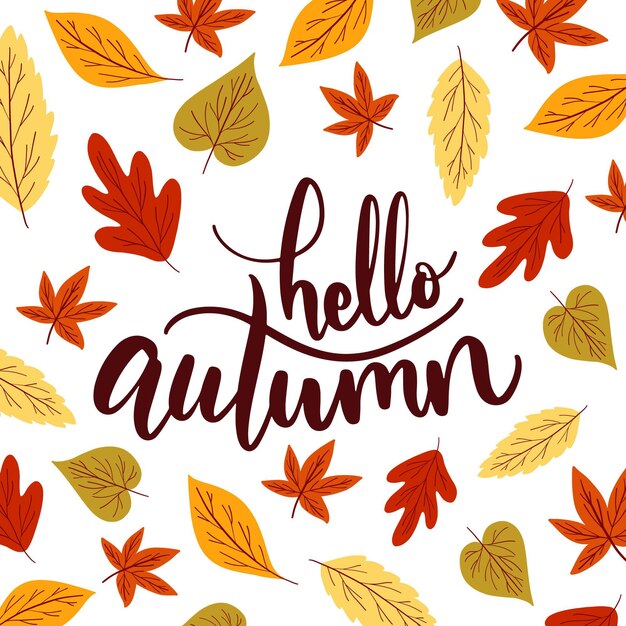 Bonjour l'automne - lettrage