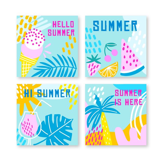 Bonjour collection de messages instagram d'été