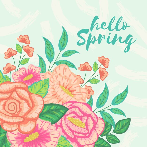 Bonjour le printemps avec un thème coloré