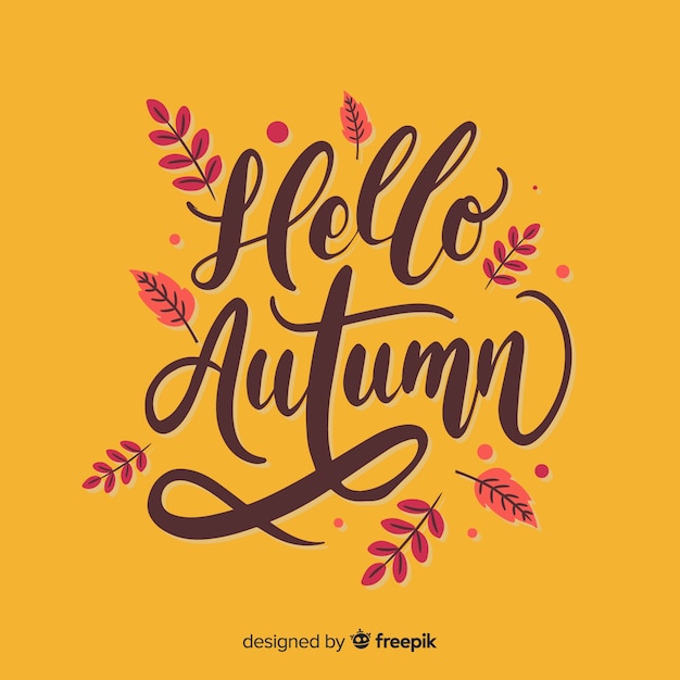 Bonjour Style Automne Calligraphique