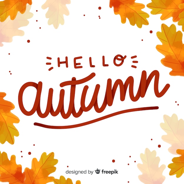 Bonjour Style Automne Calligraphique