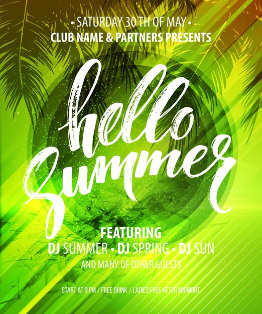 Bonjour Summer Party Flyer