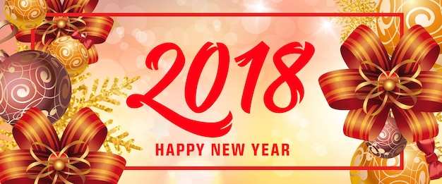 Bonne année 2018 Inscription dans le cadre