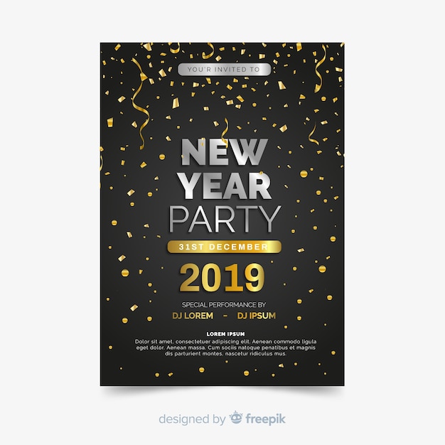 Bonne Année 2019 Flyer Du Parti