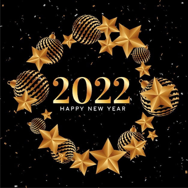 Vecteur gratuit bonne année 2022 célébration vecteur de fond de voeux