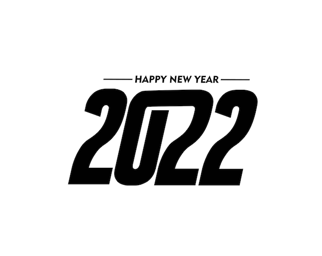 Vecteur gratuit bonne année 2022 text typography design patter, illustration vectorielle.