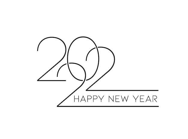 Bonne Année 2022 Text Typography Design Patter, Illustration Vectorielle.