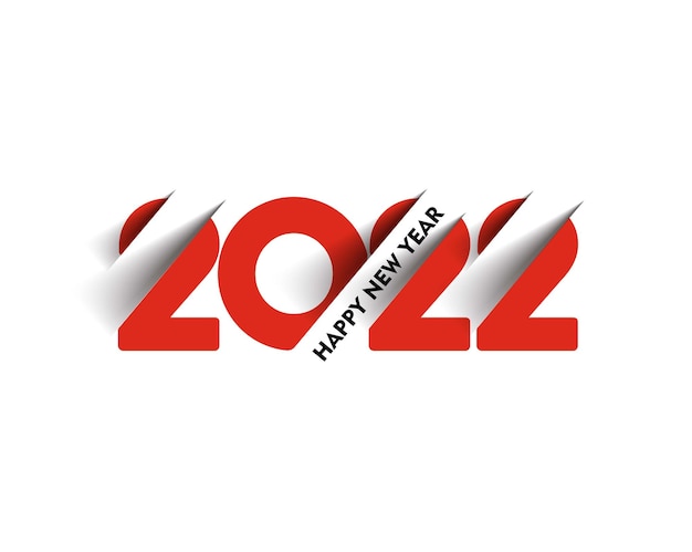 Bonne année 2022 Text Typography Design Patter, illustration vectorielle.