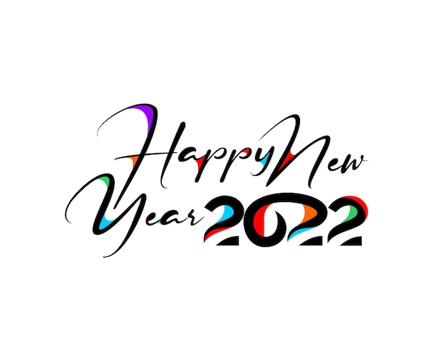 Bonne Année 2022 Text Typography Design Patter, Illustration Vectorielle.