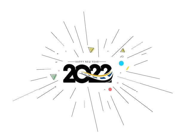 Bonne année 2022 text typography design patter, illustration vectorielle.