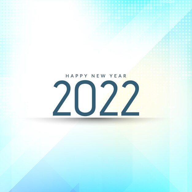 Bonne année 2022 vecteur de fond géométrique bleu doux