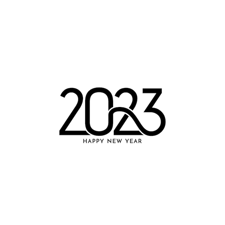 Vecteur gratuit bonne année 2023 beau fond de conception de texte