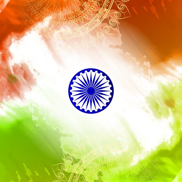 Bonne année de l&#39;Indépendance Indian Flag Design Background