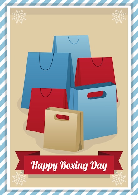 Vecteur gratuit bonne carte de boxing day