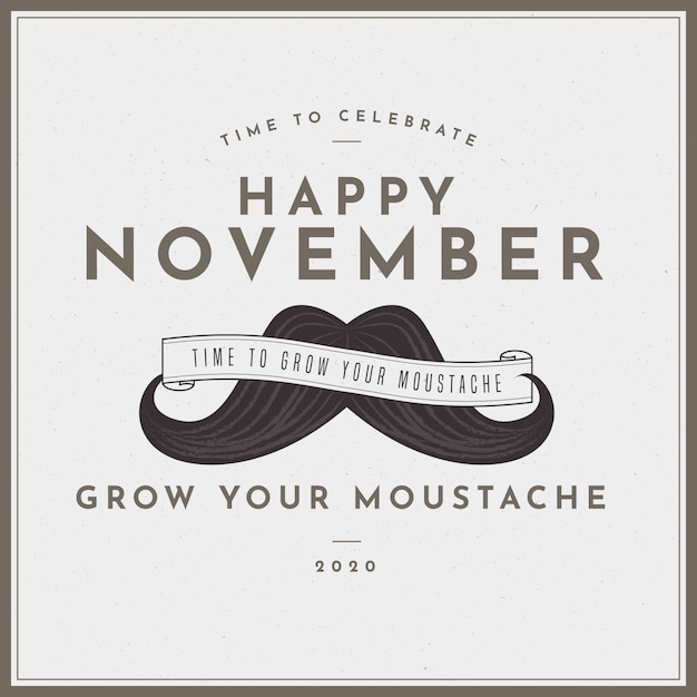 Vecteur gratuit bonne conception de movember