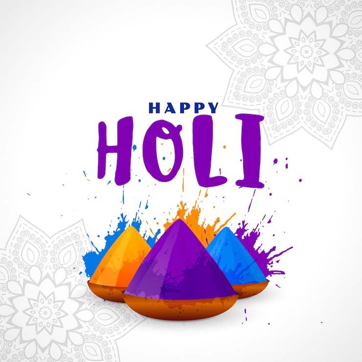 Vecteur gratuit bonne fête de l'holi carte d'arrière-plan coloré
