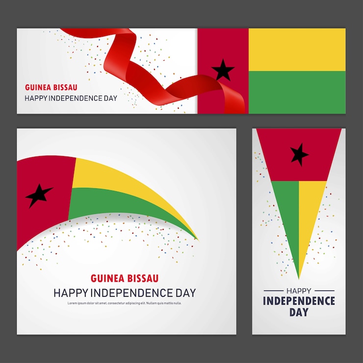 Vecteur gratuit bonne fête de l&#39;indépendance en guinée bissau